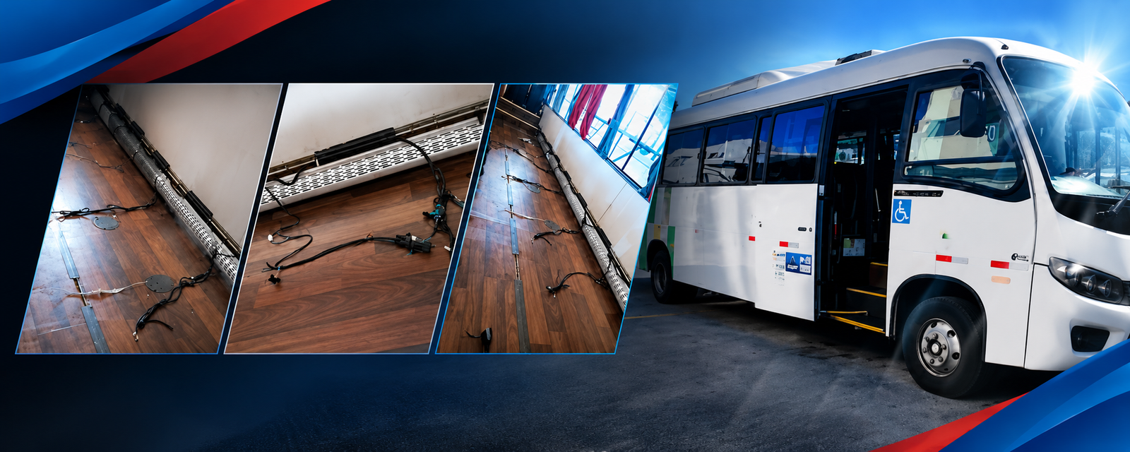 Instalação de calefação em ônibus